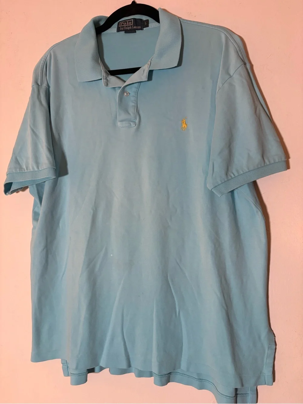 Ralph Lauren Polo Short Sleeve Polo in Light Blue with Yellow Pony